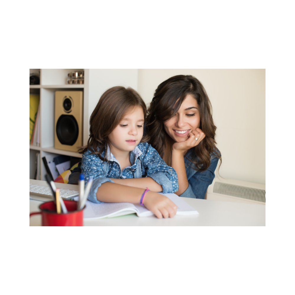 A parent and child bonding through mindful communication.