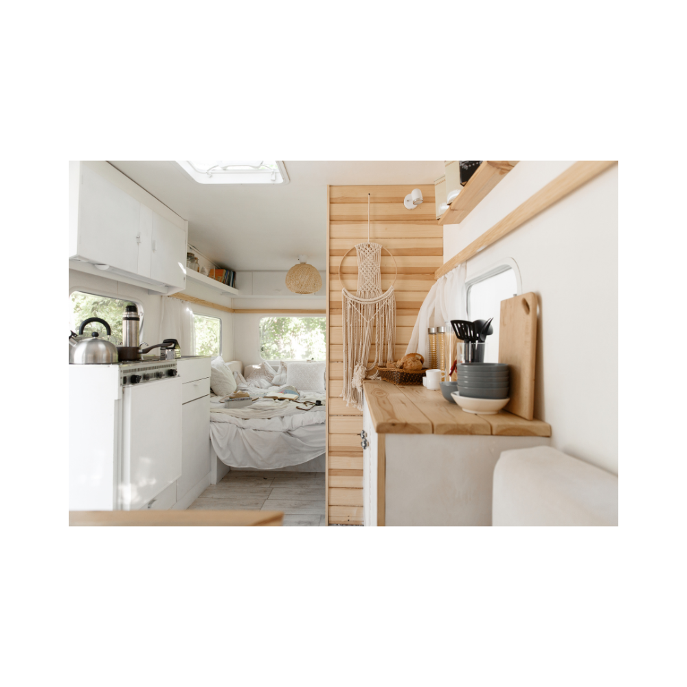 Image showing decluttering tips for small spaces in an RV