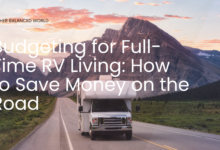 Tips for budgeting while living in an RV at campgrounds.