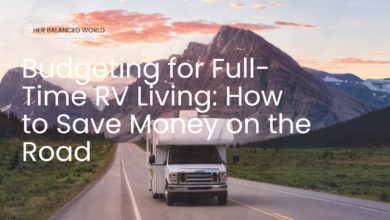 Tips for budgeting while living in an RV at campgrounds.